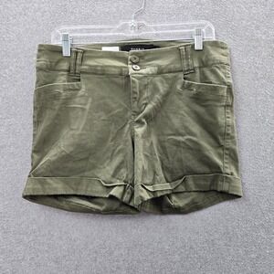 Torrid‎ Women Shorts 12 Green Chino Cuffed Mid Rise 5"